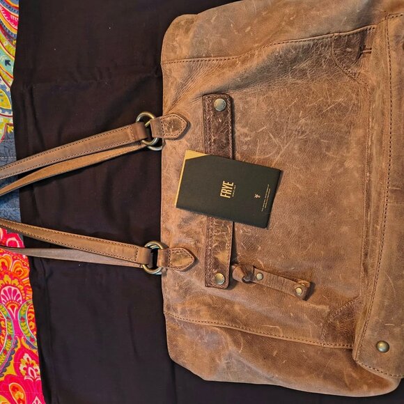 Women's Frye Leather Tote Style Purse - Picture 1 of 2